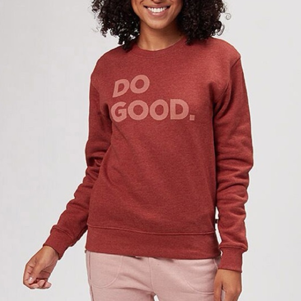 Cotopaxi “Do Good.” Graphic Crewneck Sweatshirt Ethical Sustainable Pullover